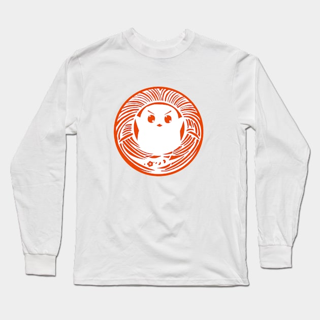 Birb-san vermillion mon-you Long Sleeve T-Shirt by The Metro-classic Japanese